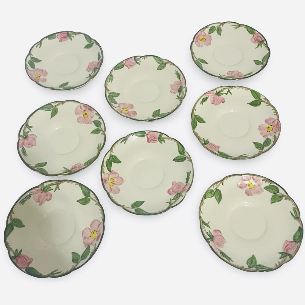 Vintage 1950s Franciscan Desert Rose Cup and Saucer Set of 8 - Picture 4 of 10